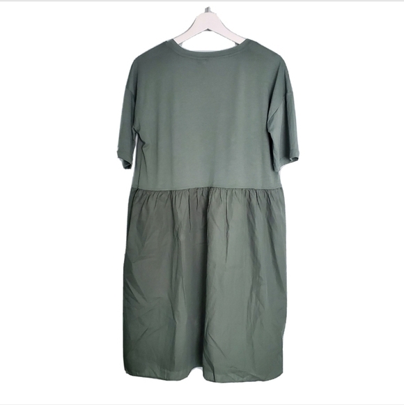 NEW Vero Moda Green Peplum Dress - Picture 2 of 4